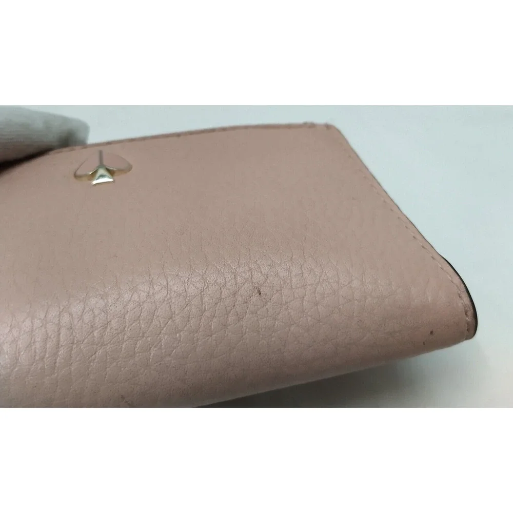Kate Spade Pink Pebbled Leather Credit Card ID Window Bifold Wallet